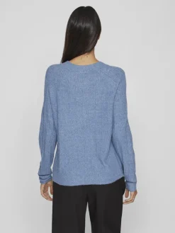 Vila Pullover & Sweatshirts*VITRINA L/S O-NECK KNIT TOP coronet blue