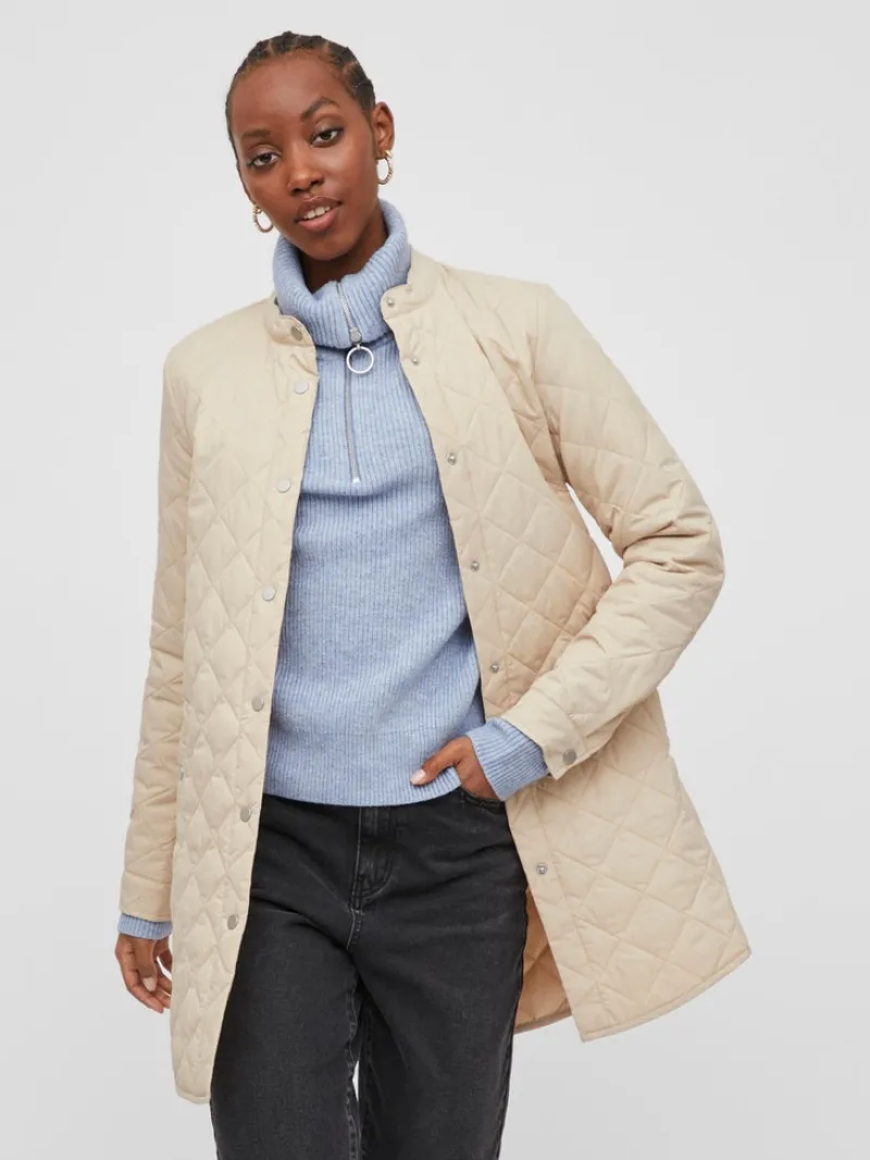 Vila Jacken*VITRISH QUILTED JACKET/SU - NOOS Cement
