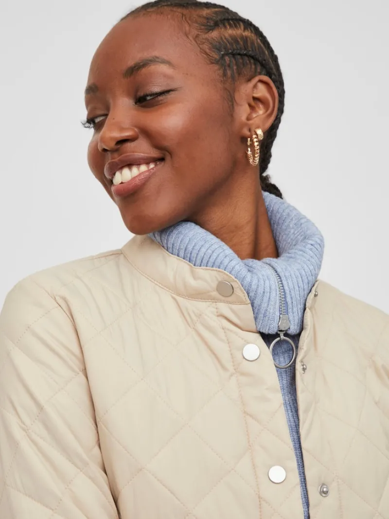 Vila Jacken*VITRISH QUILTED JACKET/SU - NOOS Cement