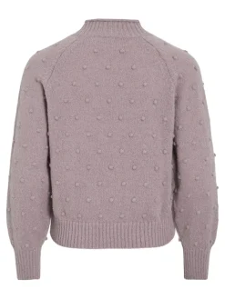 Vila Pullover & Sweatshirts*VITULI O-NECK L/S KNIT TOP/SU/PB/1 toadstool