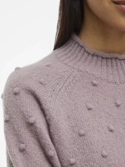 Vila Pullover & Sweatshirts*VITULI O-NECK L/S KNIT TOP/SU/PB/1 toadstool