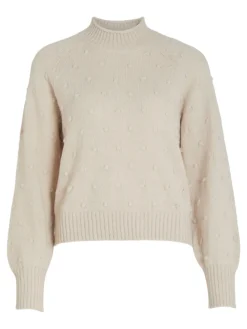 Vila Pullover & Sweatshirts*VITULI O-NECK L/S KNIT TOP/SU/PB/1 birch