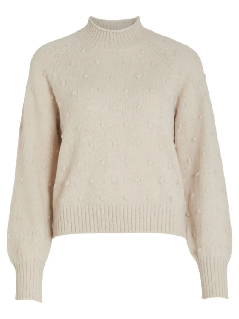 Vila Pullover & Sweatshirts*VITULI O-NECK L/S KNIT TOP/SU/PB/1 birch