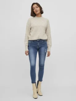 Vila Pullover & Sweatshirts*VITULI O-NECK L/S KNIT TOP/SU/PB/1 birch