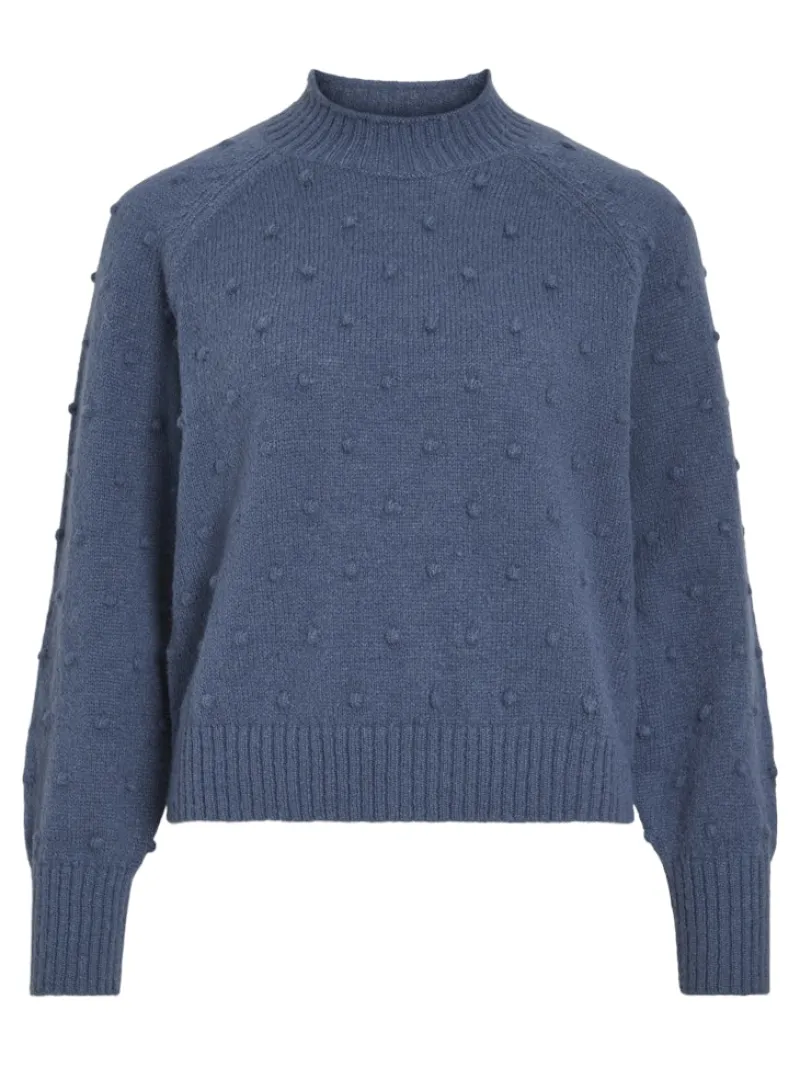 Vila Pullover & Sweatshirts*VITULI O-NECK L/S KNIT TOP/SU/PB/1 Vintage Indigo