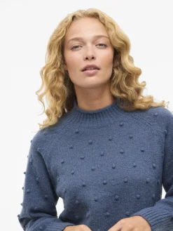 Vila Pullover & Sweatshirts*VITULI O-NECK L/S KNIT TOP/SU/PB/1 Vintage Indigo