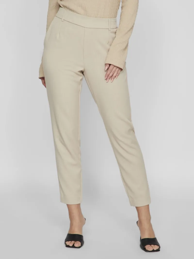 Vila Hosen*VIVARONE HW SLIM PANT - NOOS Feather Gray