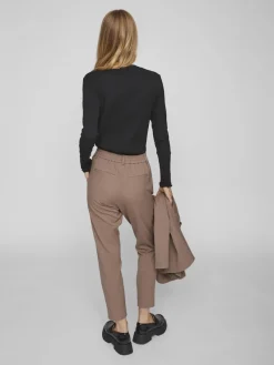 Vila Hosen*VIVARONE HW SLIM PANT - NOOS brown lentil