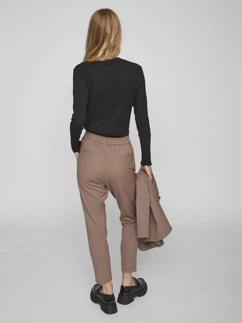 Vila Hosen*VIVARONE HW SLIM PANT - NOOS brown lentil