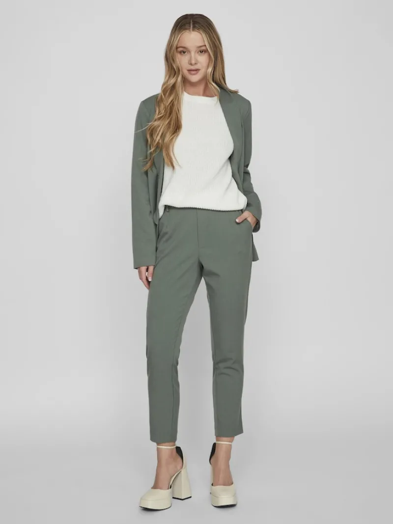 Vila Hosen*VIVARONE HW SLIM PANT - NOOS duck green
