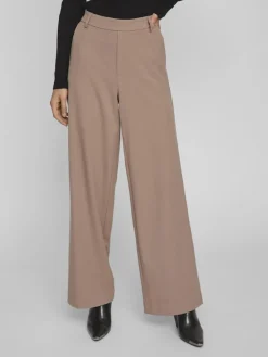 Vila Hosen*VIVARONE HW WIDE PANT - NOOS brown lentil