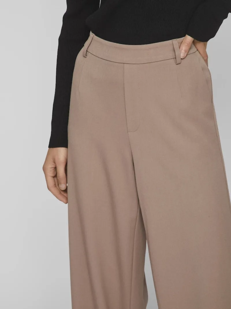 Vila Hosen*VIVARONE HW WIDE PANT - NOOS brown lentil