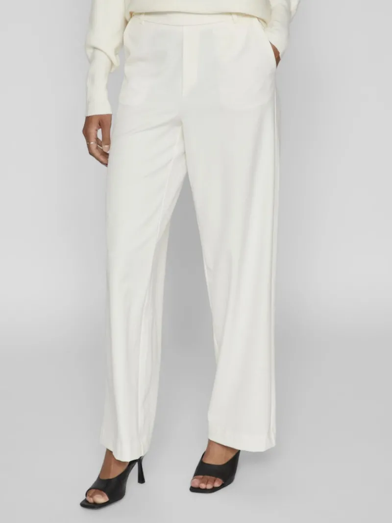 Vila Hosen*VIVARONE HW WIDE PANT - NOOS eierschal1