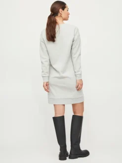 Vila Kleider*VI L/S SWEAT DRESS Light Grey Melange