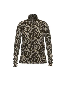 Vila Shirts*VIVOLETTE LAO HIGH NECK L/S TOP/LC/DFS black beauty