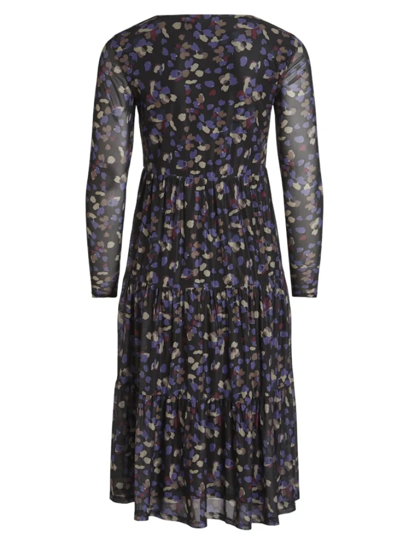 Vila Kleider*VIVOLETTIS MESI L/S MIDI DRESS/PB Black