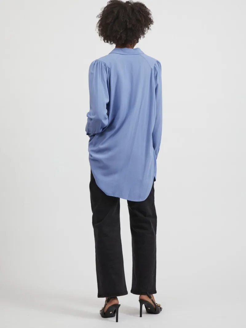 Vila Blusen*VIZUGI L/S LONG SHIRT/SU/PB English Manor