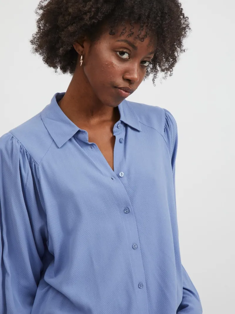 Vila Blusen*VIZUGI L/S LONG SHIRT/SU/PB English Manor