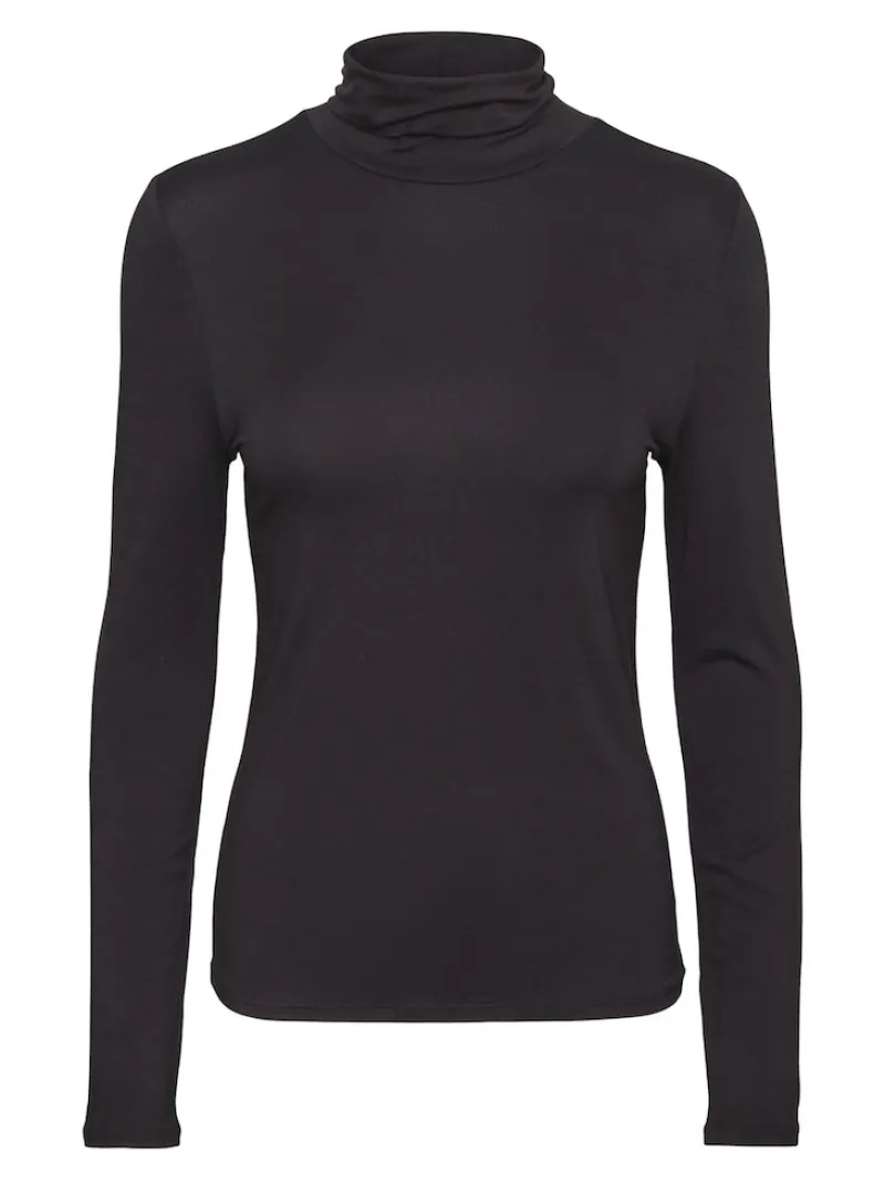 Vero Moda Shirts*VMALBERTE LS ROLLNECK TOP JRS NOOS Black