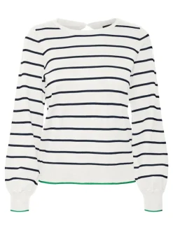 Vero Moda Pullover & Sweatshirts*VMALMA LS O-NCK BUTTON BACK PULLOVER BOO snow white2