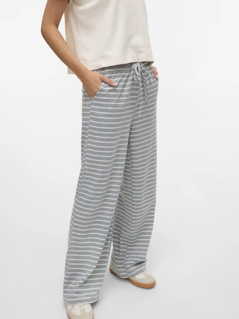 Vero Moda Hosen*VMALMA WIDE PANT EXP Light Grey Melange