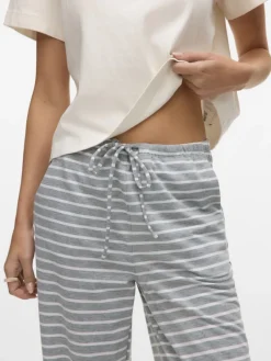 Vero Moda Hosen*VMALMA WIDE PANT EXP Light Grey Melange