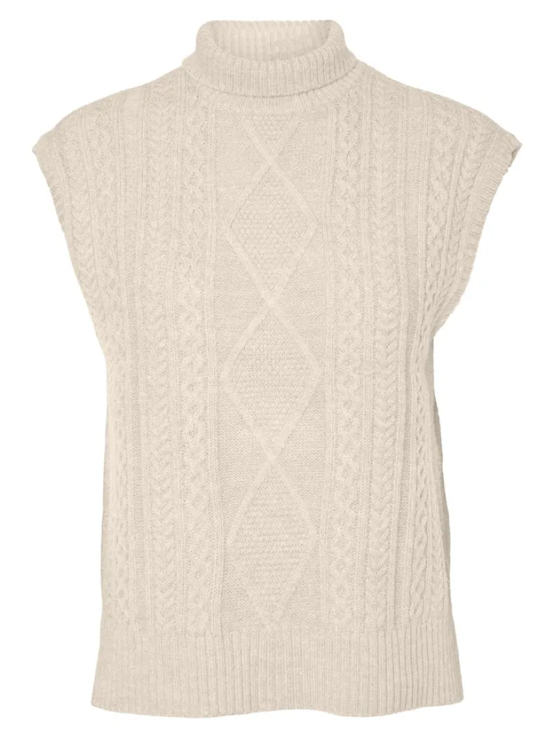 Vero Moda Pullover & Sweatshirts*VMAMINA SL HIGH NECK VEST GA birch