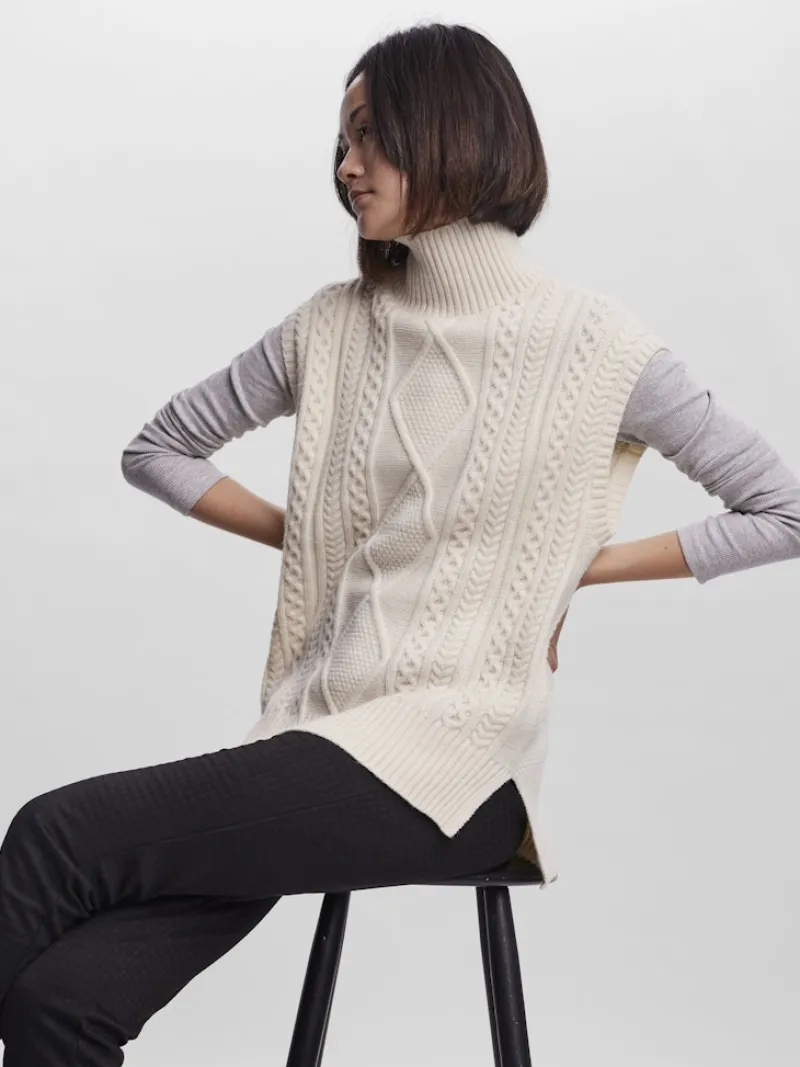 Vero Moda Pullover & Sweatshirts*VMAMINA SL HIGH NECK VEST GA birch