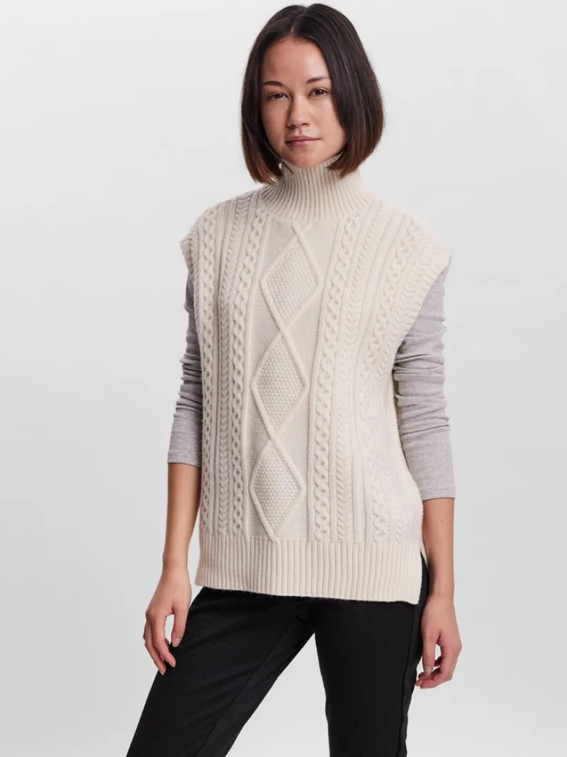 Vero Moda Pullover & Sweatshirts*VMAMINA SL HIGH NECK VEST GA birch