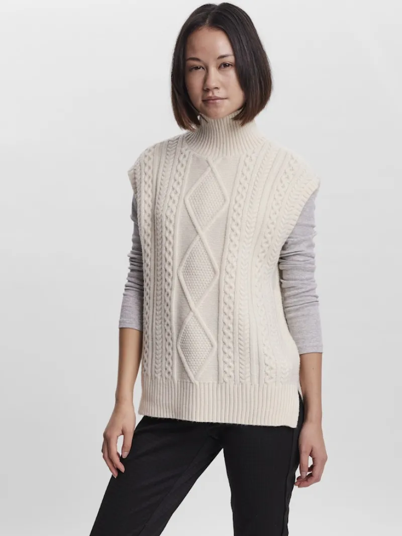 Vero Moda Pullover & Sweatshirts*VMAMINA SL HIGH NECK VEST GA birch