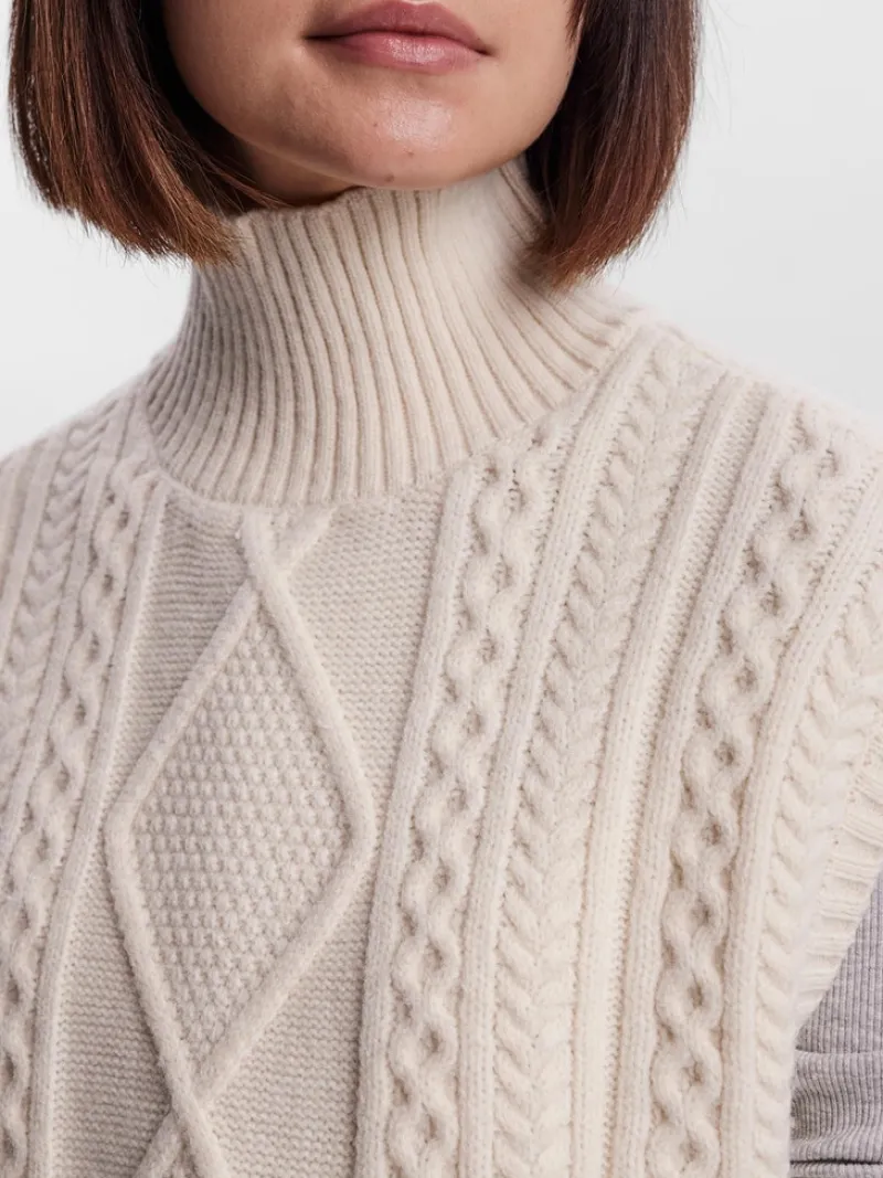 Vero Moda Pullover & Sweatshirts*VMAMINA SL HIGH NECK VEST GA birch