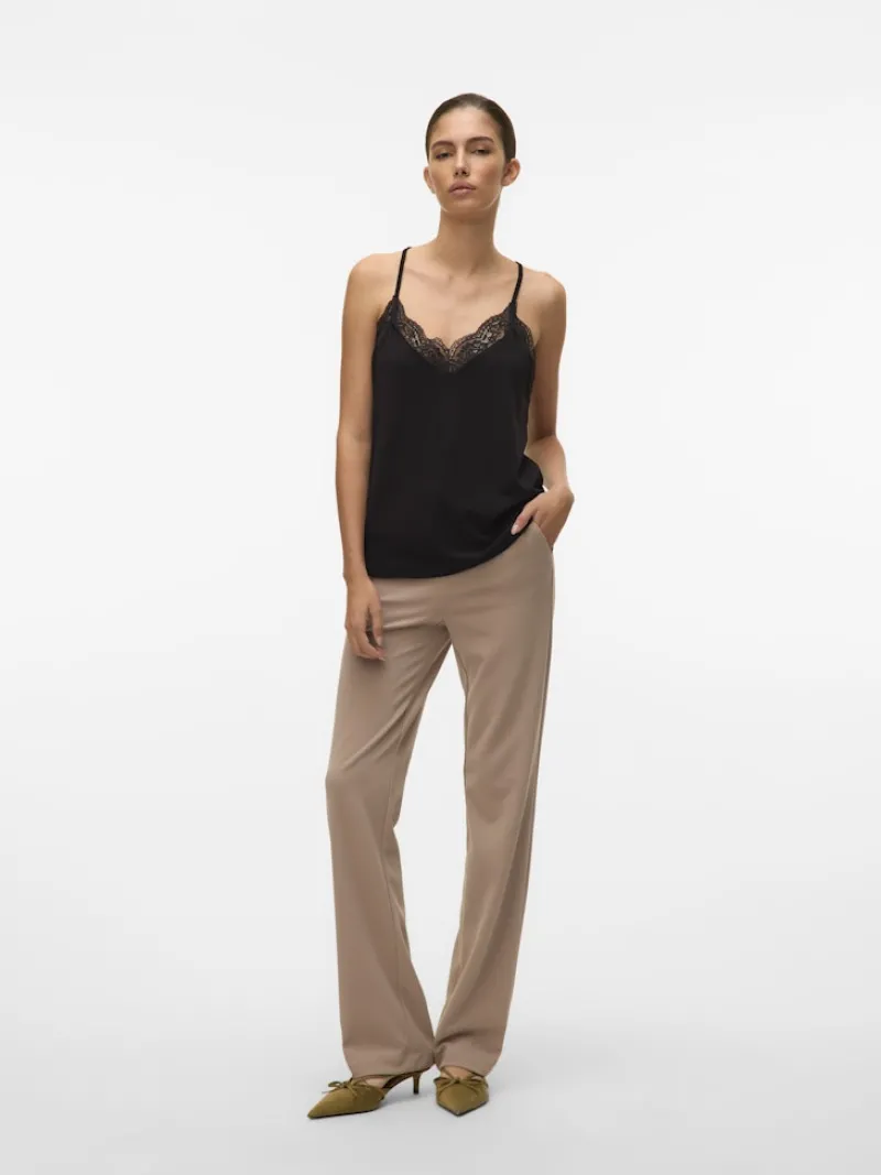 Vero Moda Shirts*VMANA S/L LACE TOP GA NOOS Black