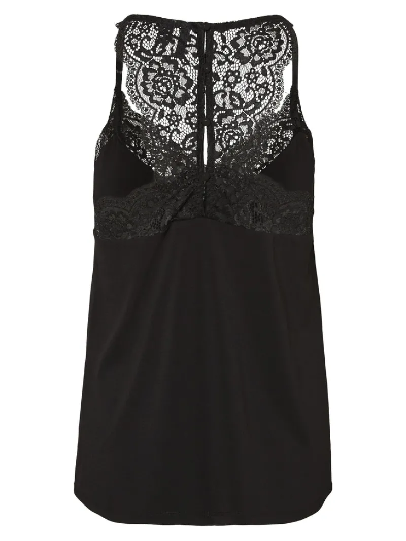 Vero Moda Shirts*VMANA S/L LACE TOP GA NOOS Black