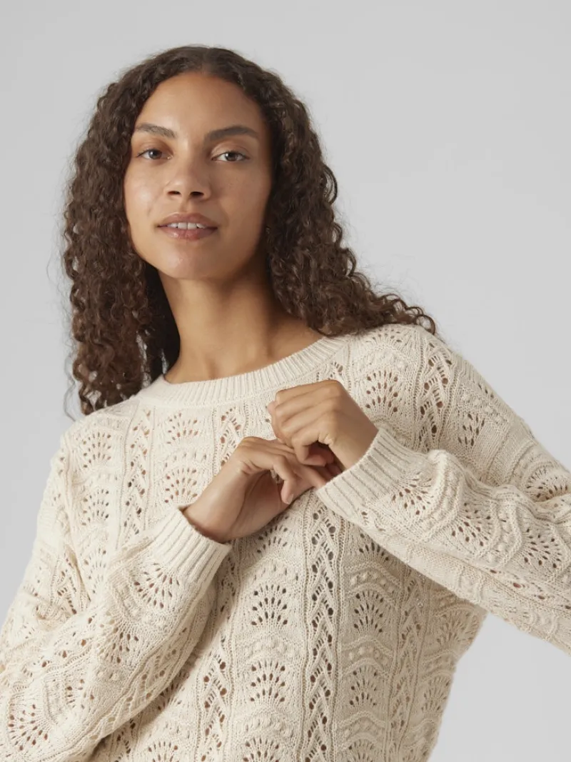 Vero Moda Pullover & Sweatshirts*VMARLET LS O-NECK SHORT PULLOVER BOO birch