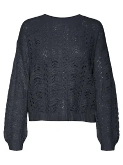 Vero Moda Pullover & Sweatshirts*VMARLET LS O-NECK SHORT PULLOVER BOO Navy Blazer