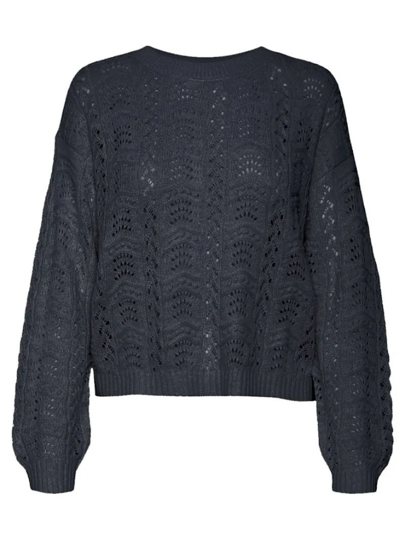 Vero Moda Pullover & Sweatshirts*VMARLET LS O-NECK SHORT PULLOVER BOO Navy Blazer