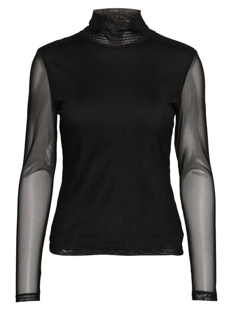 Vero Moda Shirts*VMBELLA LS HIGH NECK JRS NOOS Black