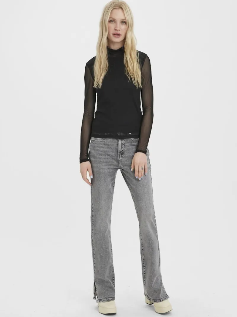 Vero Moda Shirts*VMBELLA LS HIGH NECK JRS NOOS Black