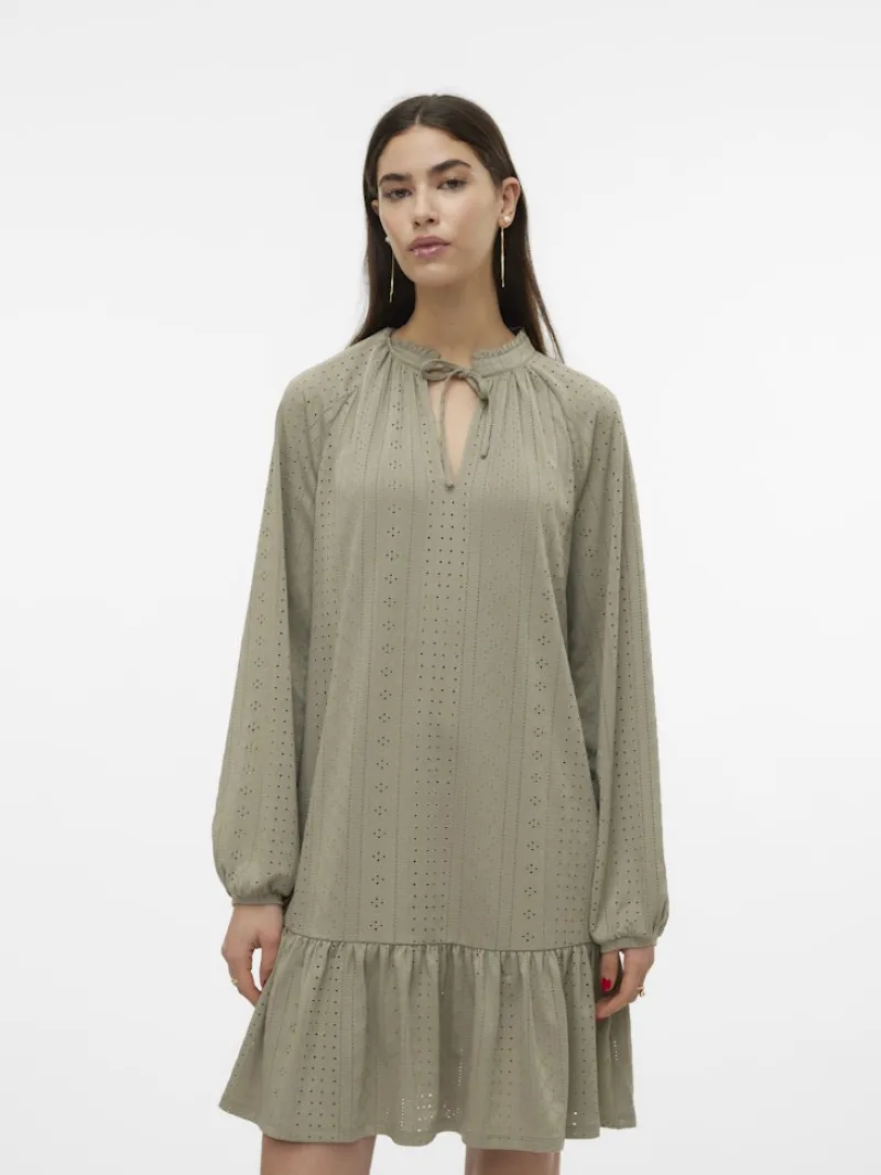 Vero Moda Kleider*VMBILLI LS SHORT DRESS JRS BOO laurel oak