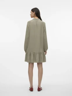 Vero Moda Kleider*VMBILLI LS SHORT DRESS JRS BOO laurel oak