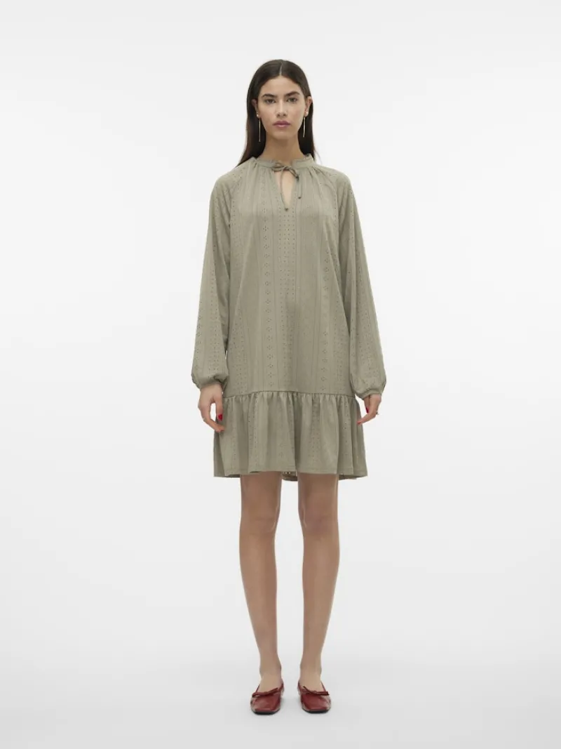 Vero Moda Kleider*VMBILLI LS SHORT DRESS JRS BOO laurel oak