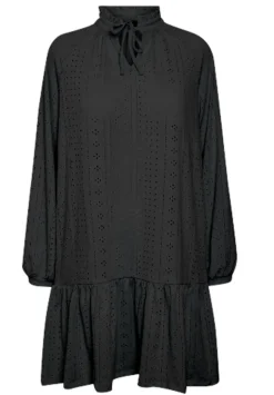 Vero Moda Kleider*VMBILLI LS SHORT DRESS JRS BOO Black