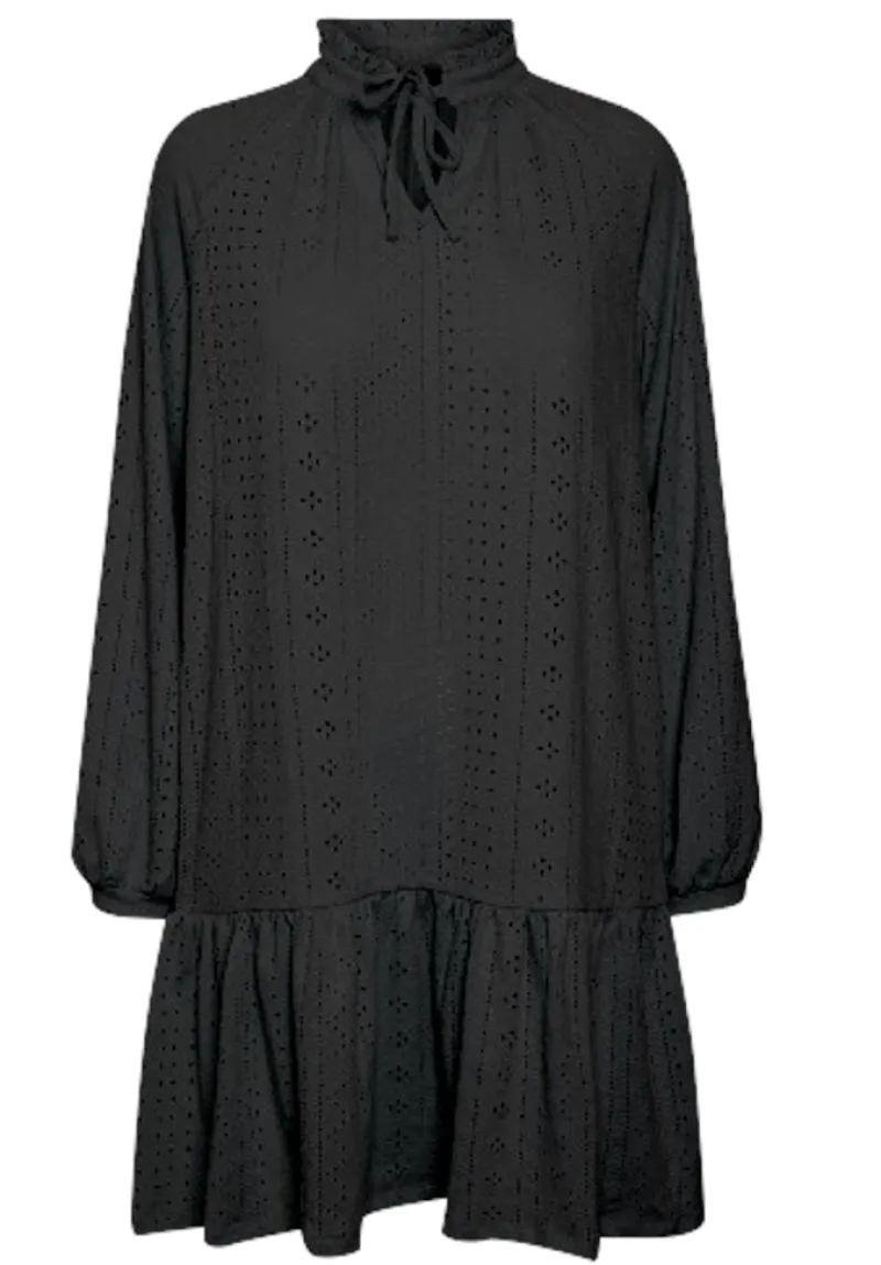 Vero Moda Kleider*VMBILLI LS SHORT DRESS JRS BOO Black