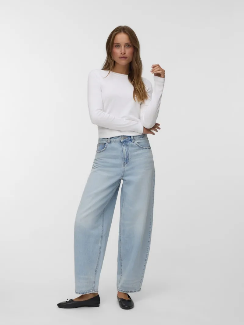 Vero Moda Jeans*VMBILLIE HR BARREL ANK JEANS LI3146 NOOS Light Blue Denim