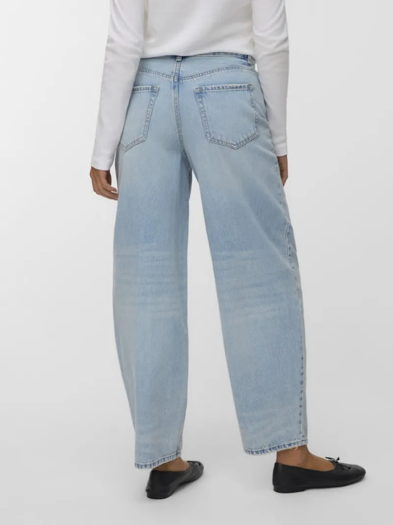Vero Moda Jeans*VMBILLIE HR BARREL ANK JEANS LI3146 NOOS Light Blue Denim