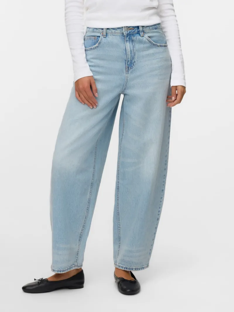 Vero Moda Jeans*VMBILLIE HR BARREL ANK JEANS LI3146 NOOS Light Blue Denim