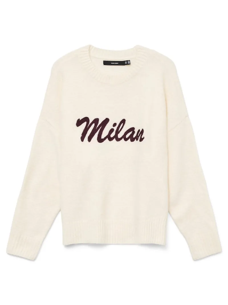 Vero Moda Pullover & Sweatshirts*VMBOOM LS O-NECK TEXT PULLOVER NOOS birch