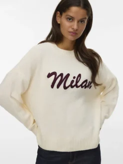Vero Moda Pullover & Sweatshirts*VMBOOM LS O-NECK TEXT PULLOVER NOOS birch