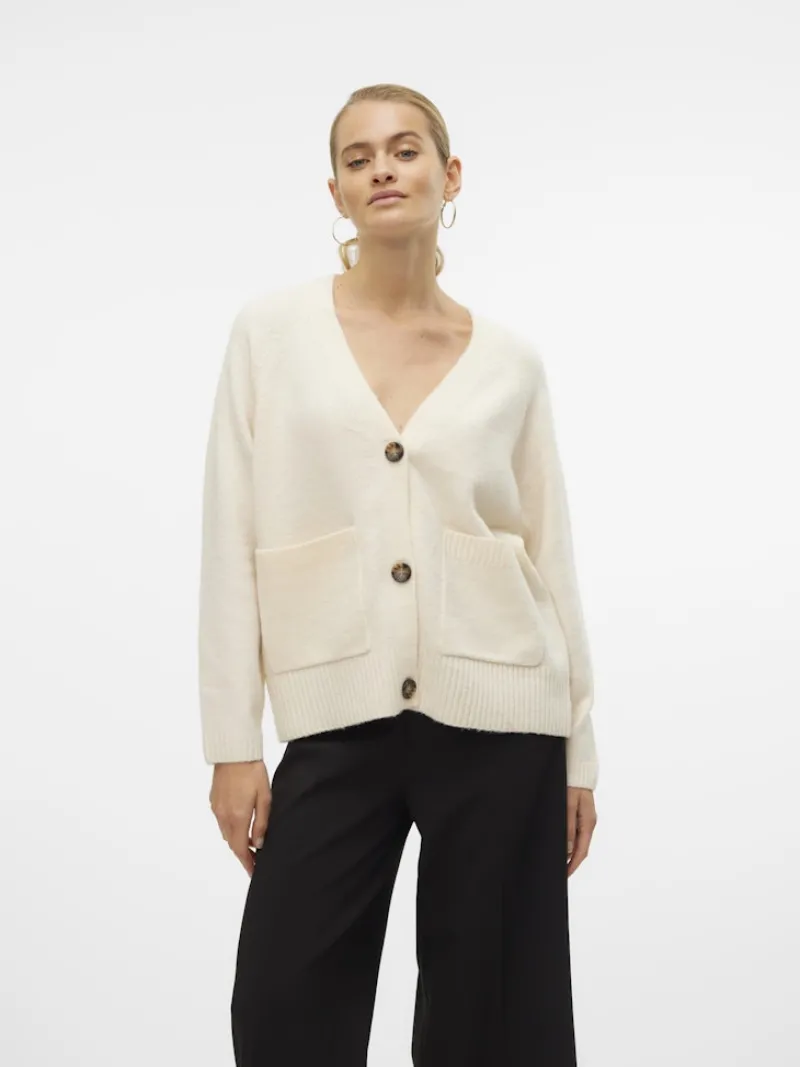 Vero Moda Pullover & Sweatshirts*VMBOOM LS V-NECK BUTTON CARDIGAN GA NOOS birch