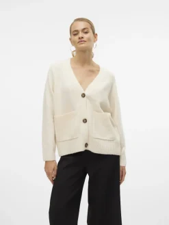 Vero Moda Pullover & Sweatshirts*VMBOOM LS V-NECK BUTTON CARDIGAN GA NOOS birch